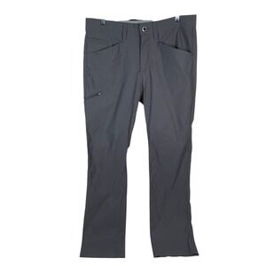 Orvis Pants Performance Cargo Mens (Actual 34x32) Dark Gray Stretch Nylon Blend‎